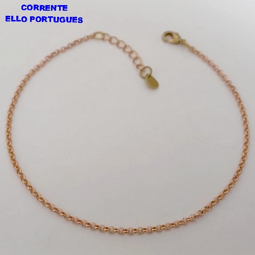 PULSEIRA NO BRUTO PRONTO PARA O BANHO(P156) PULSEIRA COM FECHO LAGOSTA/ CORRENTE ELLO PORTUGUES (P)LARGURA 2.2MM) -( 18CM+ EXTENSOR)PESO 1.5GR - BRU24978
