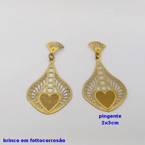 BRINCO NO BRUTO PRONTO PARA O BANHO (CX170)BRINCO EM FOTOCORROSÃO) (PESO TOTAL 1.7GR) BRU25106