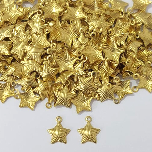 ACESSÓRIO NO BRUTO PRONTO PARA O BANHO - (V4135) ACESSÓRIO ESTRELA 10MM - PESO TOTAL 0,2GR - COMPOSIÇÃO: 100% LATÃO - BRU0003831