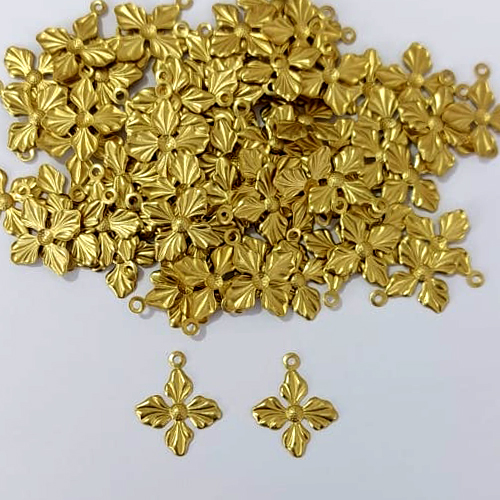 ACESSÓRIO NO BRUTO PRONTO PARA O BANHO - (V4119) ACESSÓRIO FLOR 15MM - PESO TOTAL 0,3GR - COMPOSIÇÃO: 100% LATÃO - BRU0003833