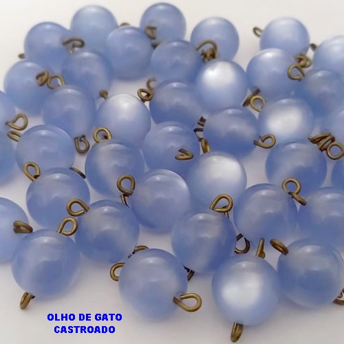 ACESSORIO NO BRUTO PRONTO PARA O BANHO(CX170) CONTAS OLHO DE GATO CASTROADA DE 12MM(PESO 1,2GR - BRU25138