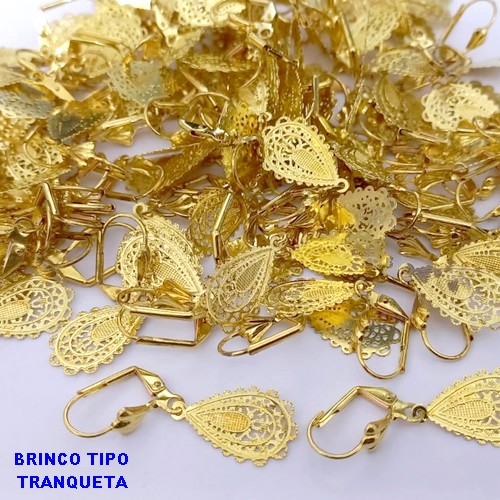 BRINCO NO BRUTO PRONTO PARA O BANHO(CX171)-BRINCO DE ARGOLINHA DE PRESSÃO(TRANQUETA)PINGENTE DE GOTA FOTOCORROSÃO(PESO 1.2GR ) BRU25147