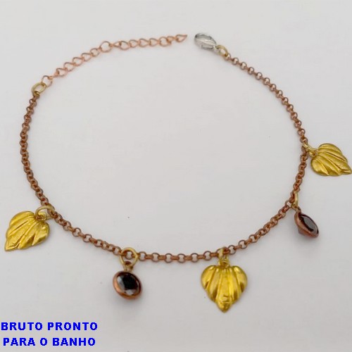 PULSEIRAS NO BRUTO PRONTO PARA O BANHO(171)- PULSEIRAS SIMPLES E DELICADA - TAMANHO 17CM+EXTENSOR -( PESO 2,8GR - BRU25183