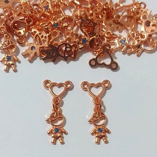 ACESSÓRIO NO BRUTO PRONTO PARA O BANHO - (MAD) (CX.54) CANGA MENINO COM ZIRCÔNIA AZUL 21MM - PESO TOTAL 0,5GR - BRU0003849