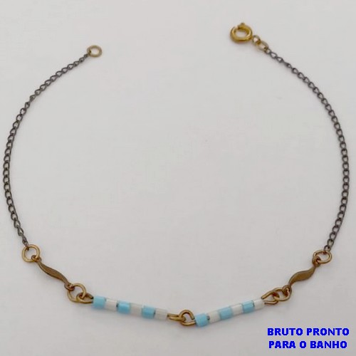 PULSEIRA NO BRUTO PRONTO PARA O BANHO(173)-PULSEIRA SIMPLES E DELICADA 18CM - / PESO 1.2GR - BRU25270