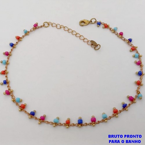 PULSEIRA NO BRUTO PRONTO PARA O BANHO(CX174) PULSEIRA SIMPLES E DELICADA / PESO TOTAL 2.9GR / TAMANHO 18CM+EXTENSOR / BRU25306