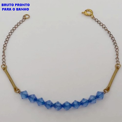 PULSEIRA NO BRUTO PRONTO PARA O BANHO(CX174) PULSEIRA SIMPLES E DELICADA / PESO TOTAL 1.5GR / TAMANHO 18CM / BRU25309