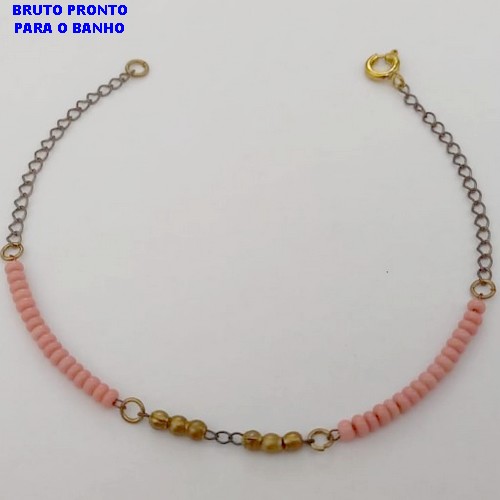 PULSEIRA NO BRUTO PRONTO PARA O BANHO(CX174) PULSEIRA SIMPLES E DELICADA / PESO TOTAL 1.5GR / TAMANHO 18CM / BRU25310