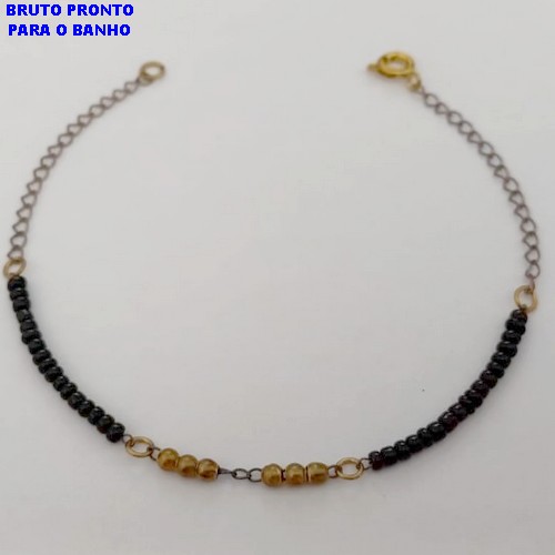 PULSEIRA NO BRUTO PRONTO PARA O BANHO(CX174) PULSEIRA SIMPLES E DELICADA / PESO TOTAL 1.5GR / TAMANHO 18CM / BRU25311