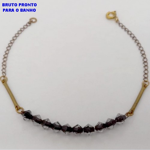 PULSEIRA NO BRUTO PRONTO PARA O BANHO(CX174) PULSEIRA SIMPLES E DELICADA / PESO TOTAL 1.5GR / TAMANHO 18CM / BRU25313