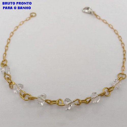 PULSEIRA NO BRUTO PRONTO PARA O BANHO(CX174) PULSEIRA SIMPLES E DELICADA / PESO TOTAL 1.5GR / TAMANHO 18CM / BRU25314