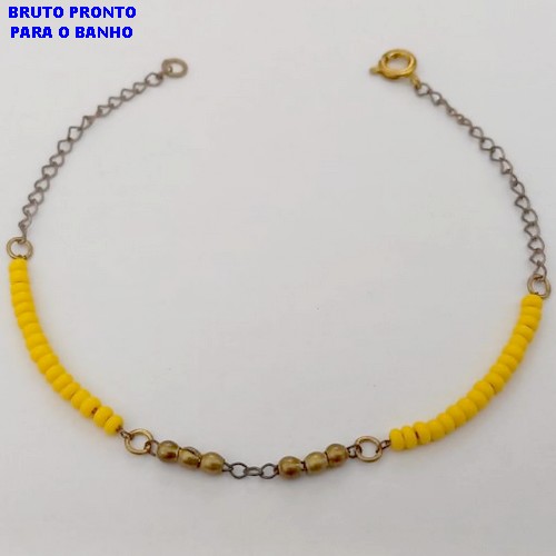 PULSEIRA NO BRUTO PRONTO PARA O BANHO(CX174) PULSEIRA SIMPLES E DELICADA / PESO TOTAL 1.5GR / TAMANHO 18CM / BRU25316