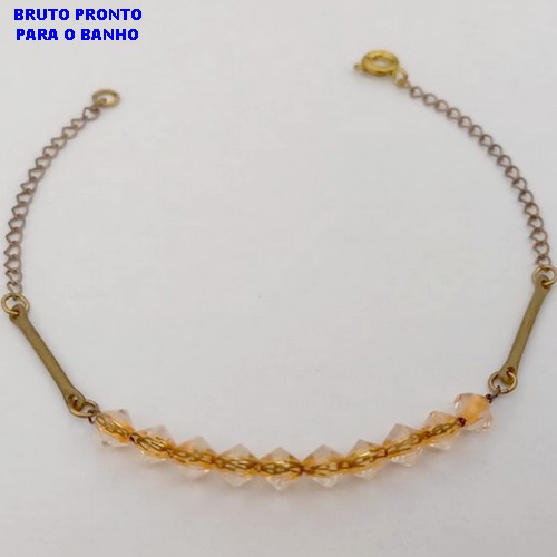 PULSEIRA NO BRUTO PRONTO PARA O BANHO(CX174) PULSEIRA SIMPLES E DELICADA / PESO TOTAL 1.5GR / TAMANHO 18CM / BRU25318