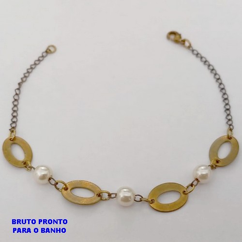 PULSEIRA NO BRUTO PRONTO PARA O BANHO(CX86) PULSEIRA SIMPLES E DELICADA / PESO TOTAL 1.7GR / TAMANHO 18CM / BRU25322