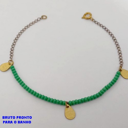 PULSEIRA NO BRUTO PRONTO PARA O BANHO(CX175) PULSEIRA SIMPLES E DELICADA / PESO TOTAL 1.7GR / TAMANHO 18CM / BRU25323