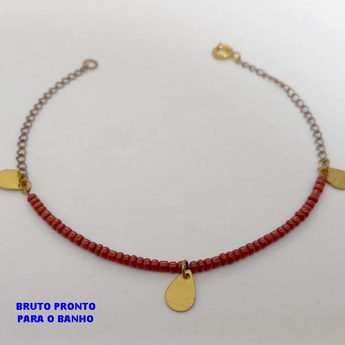 PULSEIRA NO BRUTO PRONTO PARA O BANHO(CX175) PULSEIRA SIMPLES E DELICADA / PESO TOTAL 1.7GR / TAMANHO 18CM / BRU25324