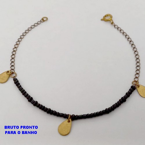 PULSEIRA NO BRUTO PRONTO PARA O BANHO(CX175) PULSEIRA SIMPLES E DELICADA / PESO TOTAL 1.7GR / TAMANHO 18CM / BRU25325