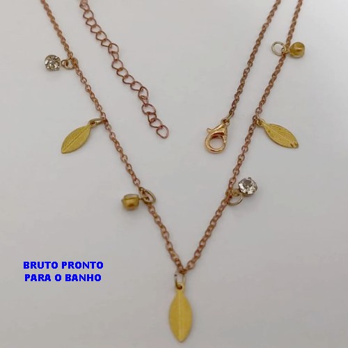 SHOCKER NO BRUTO PRONTO PARA O BANHO(CX175) SHOCKER SIMPLES E DELICADA COM PEDRINHAS DE CRISTAL / PESO TOTAL 3.9GR / TAMANHO 40CM+ EXTENSOR / BRU25328