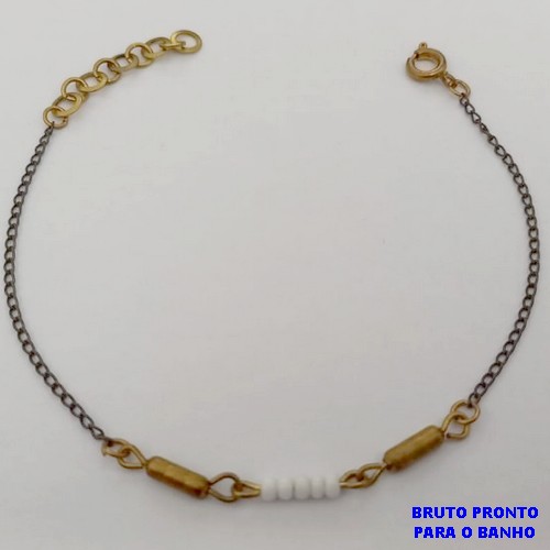 PULSEIRA NO BRUTO PRONTO PARA O BANHO(CX175) PULSEIRA NO BRUTO SIMPLES E DELICADA / / PESO TOTAL 1.4GR / BRU25334