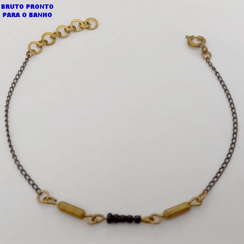 PULSEIRA NO BRUTO PRONTO PARA O BANHO(CX176) PULSEIRA SIMPLES E DELICADA 18CM / PESO 1,4GR / BRU25379
