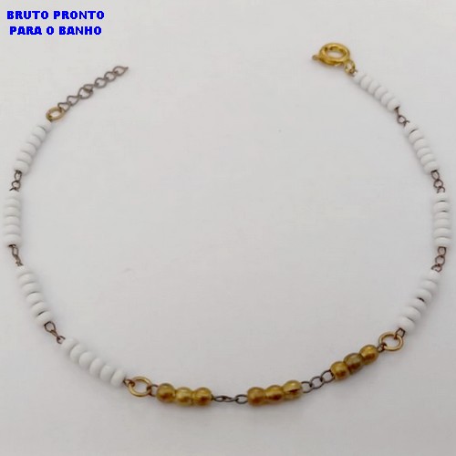 PULSEIRA NO BRUTO PRONTO PARA O BANHO(CX176) PULSEIRA SIMPLES E DELICADA 18CM / PESO 1,4GR / BRU25380