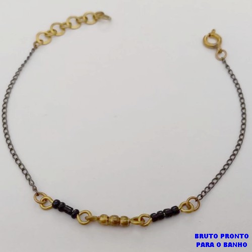 PULSEIRA NO BRUTO PRONTO PARA O BANHO(CX176) PULSEIRA SIMPLES E DELICADA 18CM / PESO 1,4GR / BRU25385