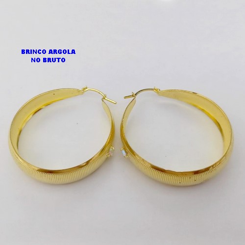BRINCO NO BRUTO PRONTO PARA BANHO BRINCO(CX177) BRINCO DE ARGOLA (100% LATÃO)COM UMA PEDRA DE CRISTAL - TAMANHO 3,5CM - LARGURA 10MM - PESO TOTAL 8GR - BRU25412