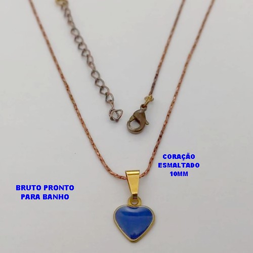 GARGANTILHA NO BRUTO PRONTO PARA O BANHO(CX178) -GARGANTILHA COM CORRENTE L-11 DE 45CM+EXTENSOR - TAMANHO:PINGENTE 10MM - PESO TOTAL 1.9GR - BRU25462