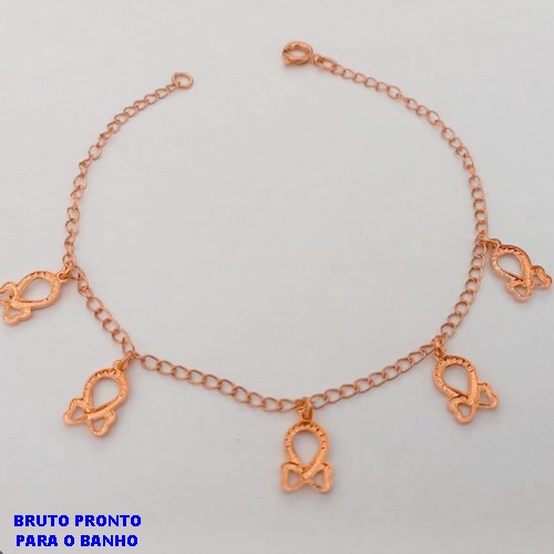 PULSEIRA NO BRUTO PRONTO PARA O BANHO(CX178) - PULSEIRA SIMPLES E DELICADA - TAMANHO: 18CM - PESO TOTAL 1.9GR - BRU25466
