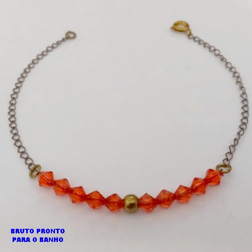 PULSEIRA NO BRUTO PRONTO PARA O BANHO - PULSEIRA SIMPLES E DELICADA- TAMANHO 18CM - PESO:0,9GR - BRU25555