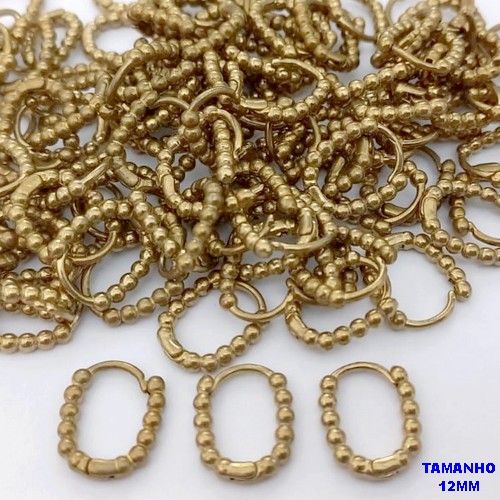 BRINCO NO BRUTO PRONTO PARA O BANHO(CX180)BRINCO DE AROLINHA DE PRESSÃO (TRANQUETA)- TAMANHO DE 12MM - PESO 1.5GR - BRU25593