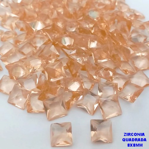 ACESSÓRIO NO BRUTO PRONTO PARA BANHO - ZIRCÔNIA 8X8MM - PESO: 0,06GR - (VALOR UNITÁRIO) - BRU25653