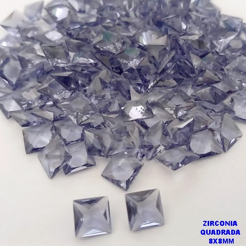 ACESSÓRIO NO BRUTO PRONTO PARA BANHO - ZIRCÔNIA 8X8MM - PESO: 0,06GR - (VALOR UNITÁRIO) - BRU25654