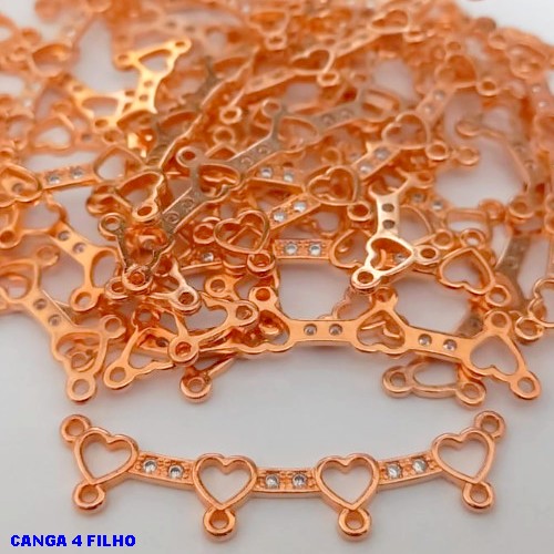 CANGA NO BRUTO PRONTO PARA O BANHO(CX183)(MAD)CANGA CRAVEJADA PARA QUATRO FILHOS 4X0,8CM - PESO 1,1GR - BRU25690