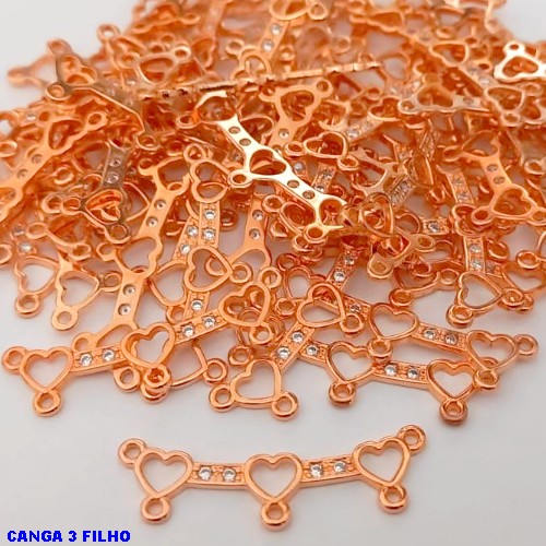 CANGA NO BRUTO PRONTO PARA O BANHO(CX183)(MAD)CANGA CRAVEJADA PARA TREIS FILHOS 3X0,8CM - PESO 0,7GR - BRU25691