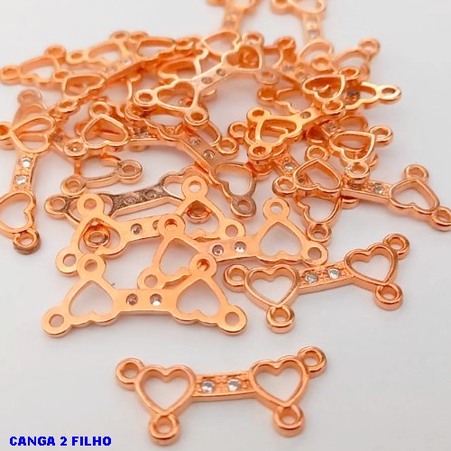 CANGA NO BRUTO PRONTO PARA O BANHO(CX183)(MAD)CANGA CRAVEJADA PARA DOIS FILHOS 2X0,8CM - PESO 0,5GR - BRU25692