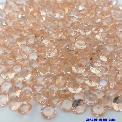 ACESSORIO NO BRUTO PRONTO PARA O BANHO(CX184) - (ZIRCONIA) "6.0MM" REDONDA (PRIMEIRA LINHA)COMPOSIÇÃO 100% ZIRCONIA - BRU25700