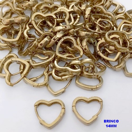 BRINCO NO BRUTO PRONTO PARA O BANHO(CX184)- BRINCO ARGOLINHA DE PRESSÃO(TRANQUETA)- PESO TOTAL 1.6GR - BRU25730