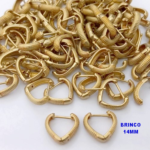 BRINCO NO BRUTO PRONTO PARA O BANHO(CX185)- BRINCO ARGOLINHA DE PRESSÃO(TRANQUETA)- TAMANHO 14MM / PESO TOTAL 2.6GR - BRU25776