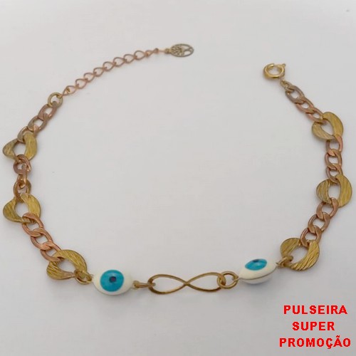 PULSEIRA NO BRUTO PRONTO PARA O BANHO (CX185) - PULSEIRA NO BRUTO SIMPLES E DELICADA- TAMANHO 18CM / PESO TOTAL 2.8GR - BRU25818