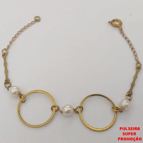 PULSEIRA NO BRUTO PRONTO PARA O BANHO (CX185) - PULSEIRA NO BRUTO SIMPLES E DELICADA- TAMANHO 18CM / PESO TOTAL 2.8GR - BRU25819
