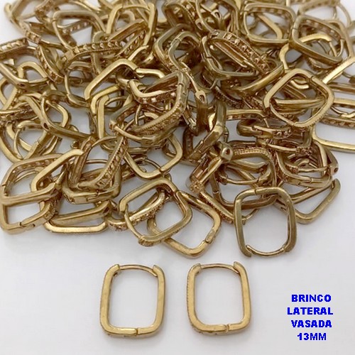 BRINCO NO BRUTO PRONTO PARA O BANHO (CX185) - BRINCO ARGOLINHA DE PRESSÃO(TRANQUETA)- TAMANHO 13X15MM / PESO TOTAL 1.7GR - BRU25821