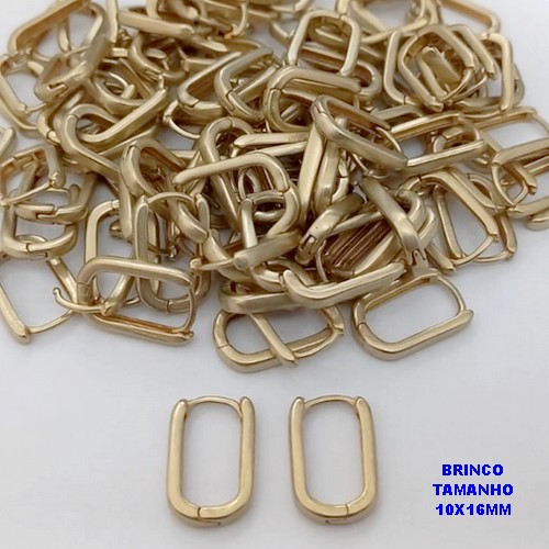 BRINCO NO BRUTO PRONTO PARA O BANHO (CX185) - BRINCO ARGOLINHA DE PRESSÃO(TRANQUETA)- TAMANHO 16X10MM / PESO TOTAL 1.8GR - BRU25823