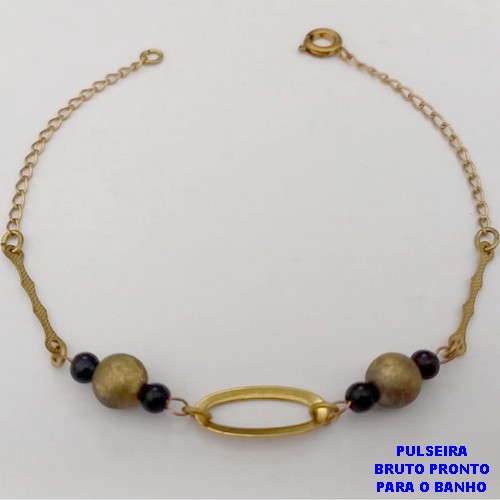 PULSEIRA NO BRUTO PRONTO PARA O BANHO(CX132)-PULSEIRA SIMPLES E DELICADA 18CM )- / PESO TOTAL 2.4GR - BRU25860
