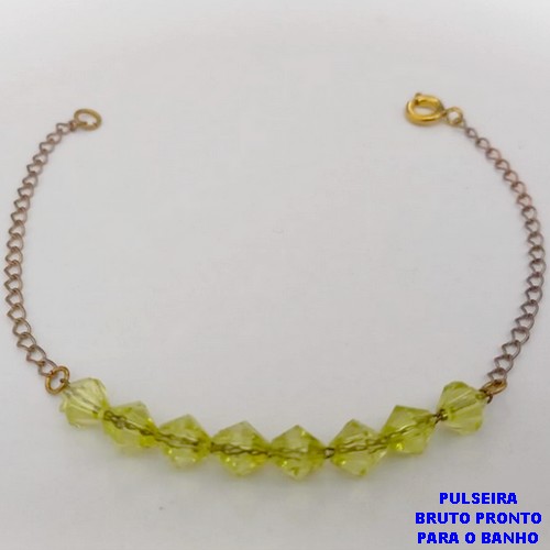 PULSEIRA NO BRUTO PRONTO PARA O BANHO(CX132)-PULSEIRA SIMPLES E DELICADA 18CM )- / PESO TOTAL 1.4GR - BRU25861