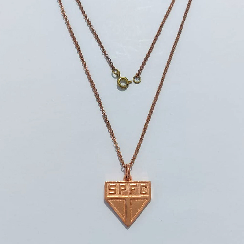 GARGANTILHA NO BRUTO PRONTA PARA O BANHO(CX122) - GARGANTILHA 45CM COM PINGENTE TIME SPFC 20MM - PESO 5,8GR - BRU27068