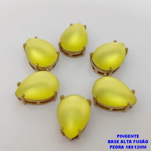 PINGENTE NO BRUTO PRONTO PARA O BANHO -(CX122) PINGENTE COM BASE EM ALTA FUSÃO COM PEDRA 18X12MM - PESO 2.2GR - COMPOSIÇÃO 100% LATÃO - BRU25961