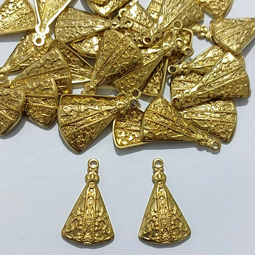 ACESSÓRIO NO BRUTO PRONTO PARA O BANHO - (1932) NOSSA SRA APARECIDA 20MM - PESO 1,5GR - COMPOSIÇÃO 100% LATÃO- BRU27085