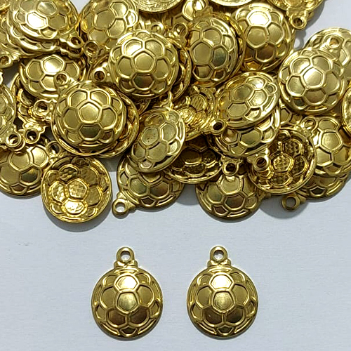 ACESSÓRIO NO BRUTO PRONTO PARA O BANHO - (4154) BOLA DE FUTEBOL 11MM - PESO 0,6GR - COMPOSIÇÃO 100% LATÃO- BRU27088