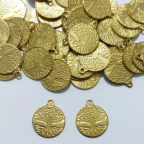 ACESSÓRIO NO BRUTO PRONTO PARA O BANHO - (2908) ÁRVORE DA VIDA 15MM - PESO 1,1GR - COMPOSIÇÃO 100% LATÃO- BRU27095